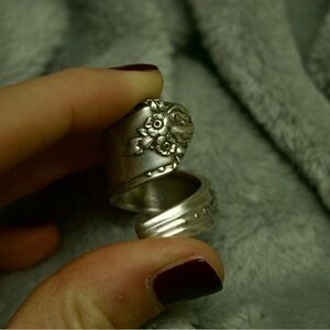 Spiral Floral Spoon Ring